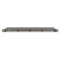 "DIGITUS Patchpanel 0,5HE 24-Port Cat6 geschirmt schwarz"