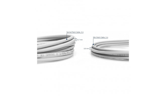 "DIGITUS CAT 6 U/UTP Slim Patchkabel, 3m, grau"