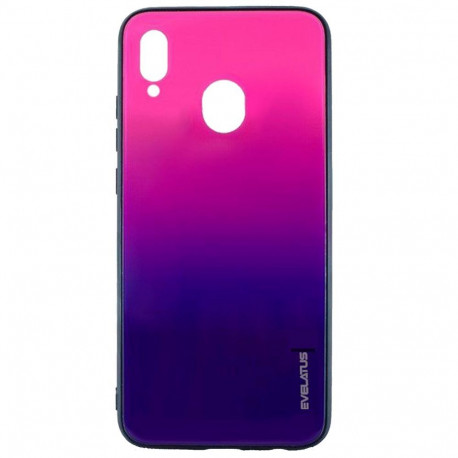Evelatus Samsung Galaxy A40 Water Ripple Gradient Color Anti-Explosion Tempered Glass Case Gradient 