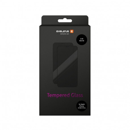 Evelatus Apple iPhone X/XS/11 Pro 2.5D Full Cover Japan Glue Glass Anti-Static
