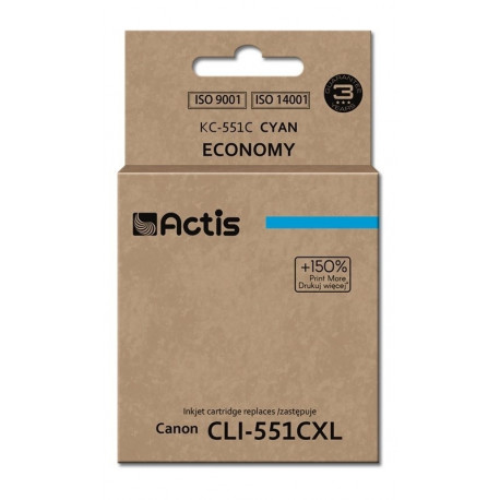 Actis KC-551C tint (asendus Canon CLI-551C; standard; 12 ml; tsüaan)