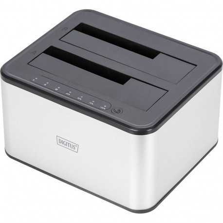 Topelt SATA HDD dokijaam USB 3.0 2,5"/3,5", hõbe/must