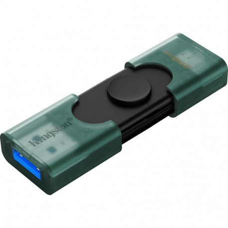 DataTraveler Duo mälupulk 256GB USB-A USB-C, roheline/must