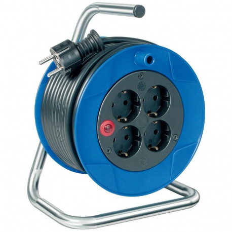 Garant Kompakt Indoor-Kabeltrommel, 4-fach (blau/schwarz, 15 Meter)