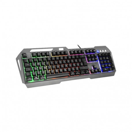 LUNERA Metal RGB Rainbow Gaming Keyboard, black - DE layout