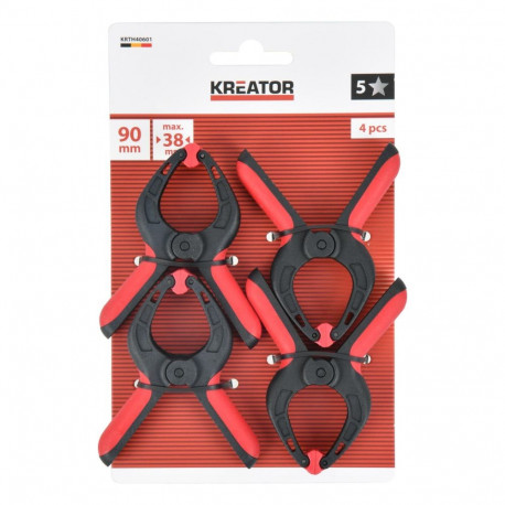 Kreator vedruklamber KRTH40601, 4 tk, 85 mm, 38 mm, 4 kg, tugevdatud nailon