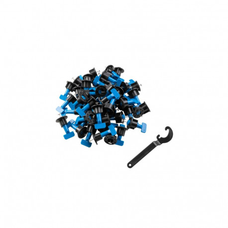 Hogert HT3B348 Plaatide tasandusklambrid, 50 tk, korduvkasutatavad