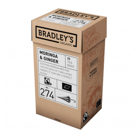 Herbal tea BRADLEYS no. 274 Moringa Ginger 25 pcs