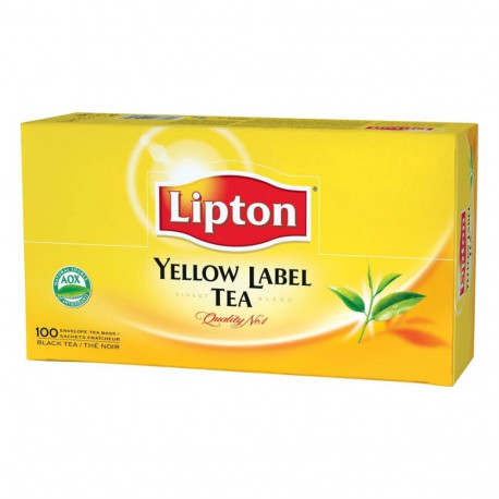 Must tee LIPTON Yellow Label 100tk fooliumümbrikus