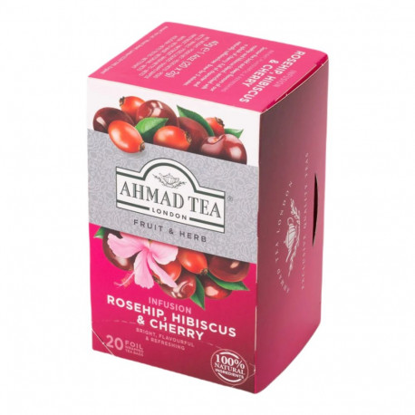 Herbal tea AHMAD rose hip/cherry/hibiscus 20 pcs in an envelope