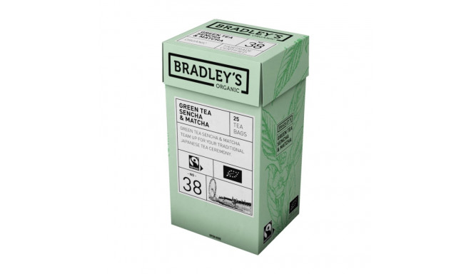 Roheline tee BRADLEY´S nr.38 Sencha & Matcha 25tk