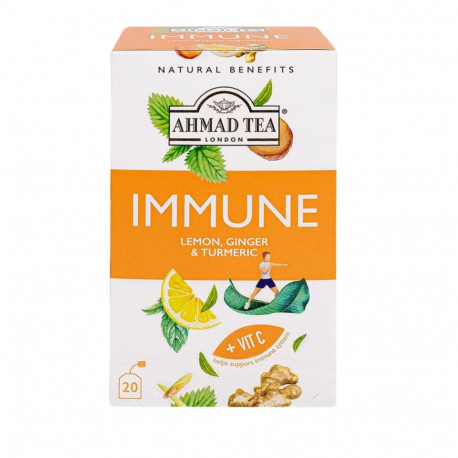 Fruit tea AHMAD Immune lemon ginger and turmeric 20 pcs in an envelope