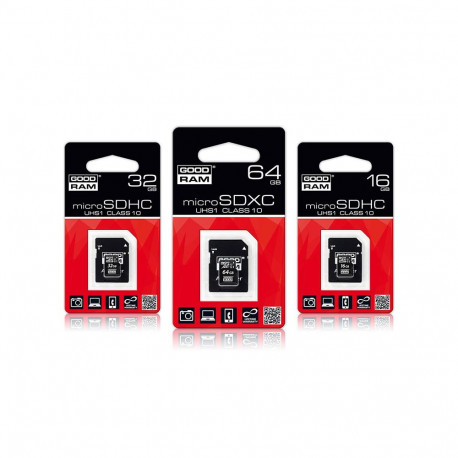 Goodram memory card microSDHC 64GB UHS-I Class 10 + adapter