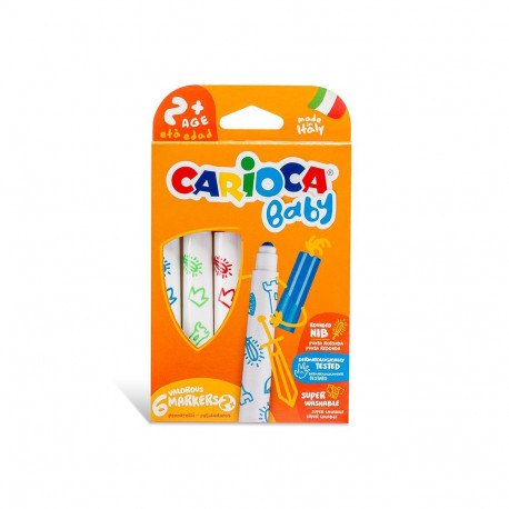 Viltpliiatsid CARIOCA BABY-Superwashiable, 6värvi