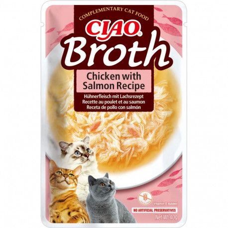Ciao Broth Chicken with Salmon märgtoit kassidele 40g
