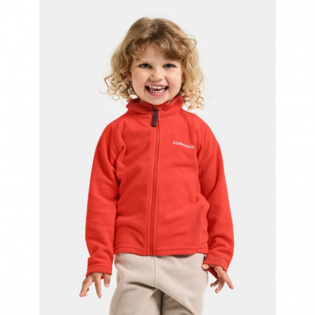 Fliispusa Didriksons Monte Kids' Full-Zip 10 punane - 100