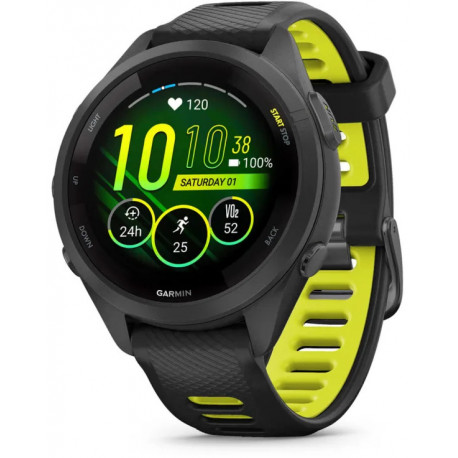Garmin Forerunner 265S, must/kollane