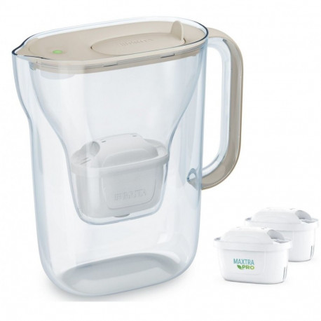 BRITA Style Essential Water Filter Jug, 2.4L – Includes 2 Cartridges, Sand