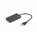 Hub USB3.0 4-Port Moth black