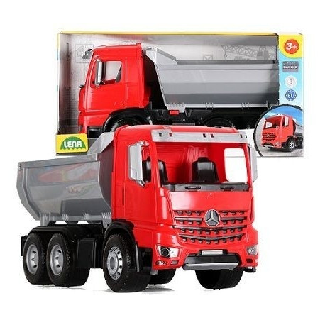 The Lena Worxx Dump Truck Arocs (45cm) is a high-quality, realistic toy vehicle des