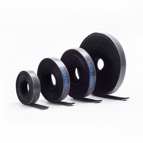 Cable Tie - Vention 1M Nylon Hook and Loop 11mm Black