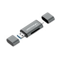Memory Card Reader - Vention USB3.0 Multi-function Card Reader 5000 Mbit/s Gray Metal
