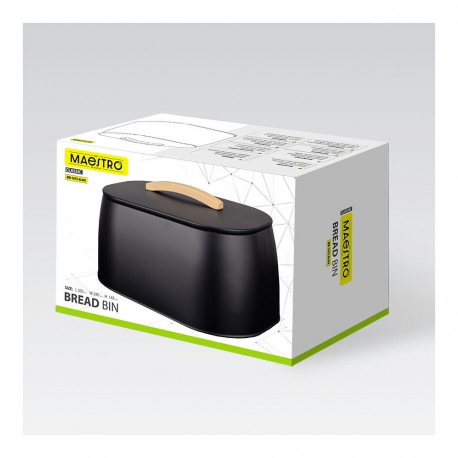 Kitchen Storage - Maestro Breadbox MR-1675 165mm H, 240mm D, 335mm W Black