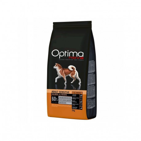 Dog Food - Optimanova Adult Sensitive Salmon & Potato 2kg Gluten-Free Grain-Free