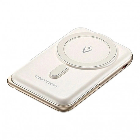 Power Bank - Vention 10000mAh 20W Magnetic Charger USB-C White