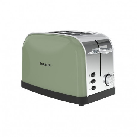 Toaster - Taurus Vintage II Stainless Steel 2-Slot Defrost Olive