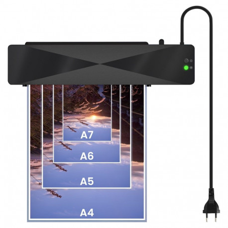 Laminator - Savio LR-01/B Cold/Hot 320 mm/min A4 5 mm Black
