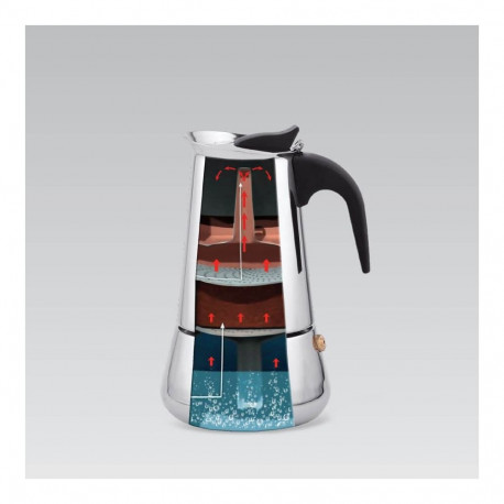 Coffee Maker - Maestro MR-1660-4 Moka Pot 0.2L Induction Stainless Steel