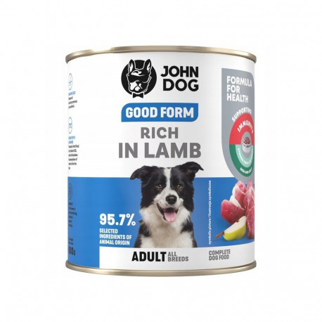 Dog Food - JOHN DOG Good Form Wet Dog Food Rich in Lamb 800g