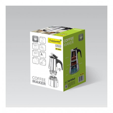 Coffee Maker - Maestro MR-1660-6 Moka Pot 0.3L Induction Stainless Steel
