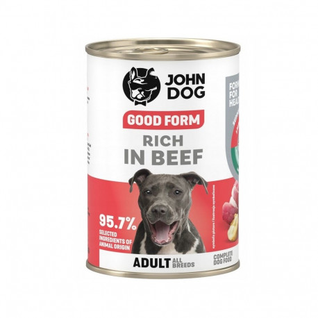 Dog Food - JOHN DOG Good Form Rich in Beef Wet Food 400g Gluten-Free