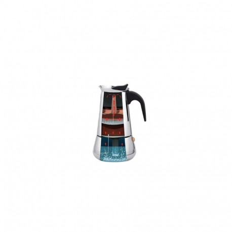 Coffee Maker - Bialetti Brikka Moka Pot 450ml Induction Stainless Steel Black