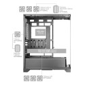 Computer Case - Mars Gaming MCPRISMA Midi Tower, RGB, Tempered Glass, Black
