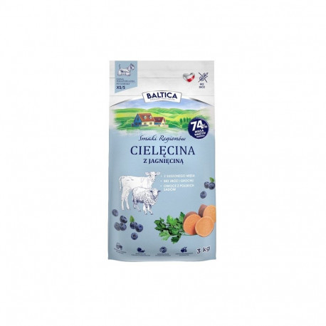 Dog Food - BALTICA Smaki regionów Small breeds Veal with lamb 3kg