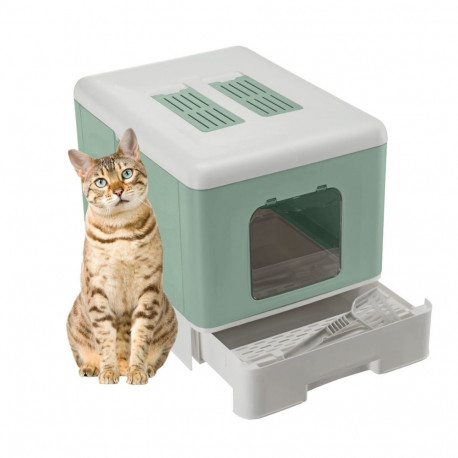 Cat Litter Box - FERPLAST Sahara Green 52x39x40cm Plastic