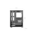 Computer Case - Mars Gaming MC-SE2 Mini Tower RGB, Tempered Glass, Black
