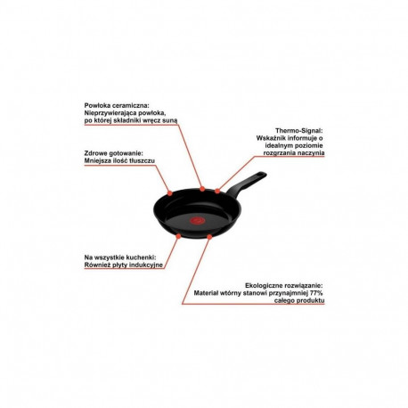 Frying Pan - Tefal RENEWAL 28 cm Ceramic Non-Stick Oven-Proof Lightweight