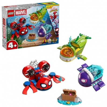 Toy Set - LEGO MARVEL 11207 Spidey Underwater Vehicles (Lego, 154 pieces, 3 minifigures)