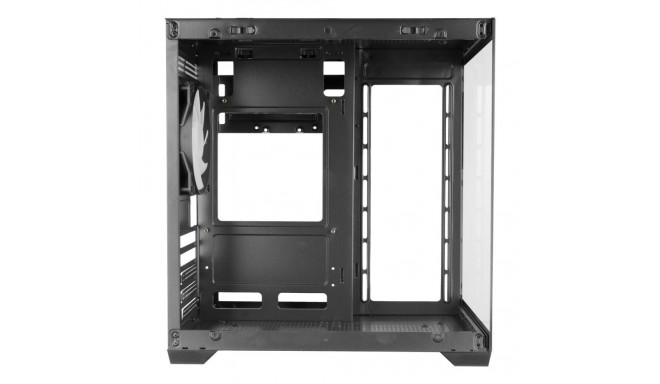 Computer Case - Mars Gaming MC-VIEW2 Mini Tower (TACENS, micro ATX, tempered glass, black)
