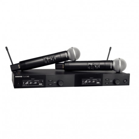 Microphone System - Shure SLXD24DE/SM58 Dual Wireless System, UHF, 100m Range