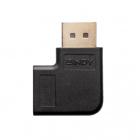 Adapter - Lindy DisplayPort 1.4 Left Angled Adapter Male to Female 7680x4320@60Hz