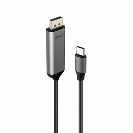Cable - Lindy 2m USB Type C to DisplayPort 8K60Hz 32.4Gbps