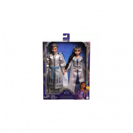 Doll - Mattel Disney Wish King Magnifico and Queen Amaya 2-Pack Posable