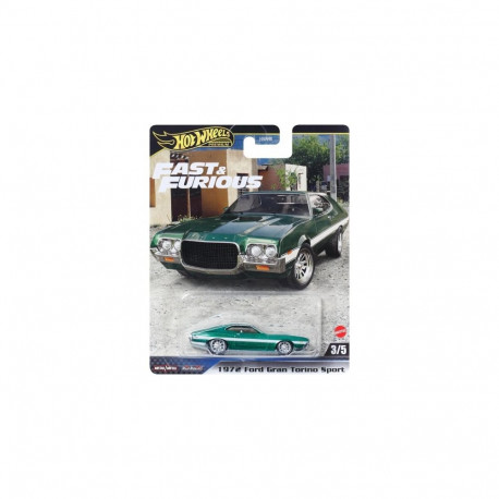 Collectible Model Car - Mattel Hot Wheels Premium Fast And Furious 1972 Ford Gran Torino Sport