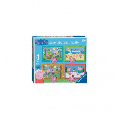 Puzzle - Ravensburger 4in1 Peppa Pig Seasons 12 Pieces Multicolor