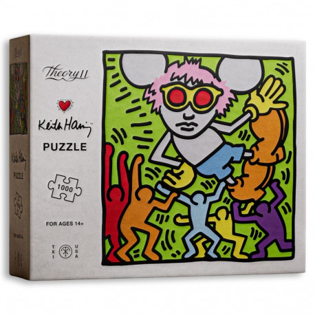 Puzzle - Theory 11 Keith Haring 1000-Piece "Andy Mouse" 65x65 cm
